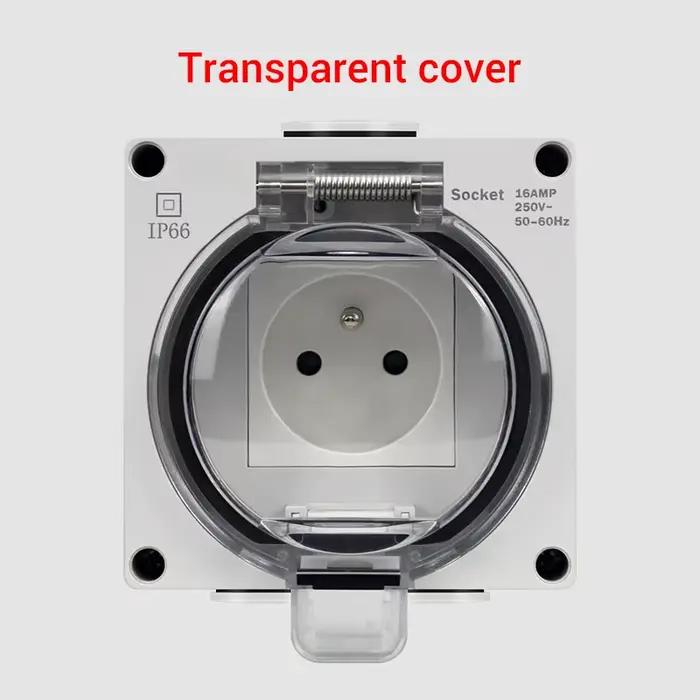 Prise étanche IP66 extérieure standard française – Boîte de protection d'alimentation