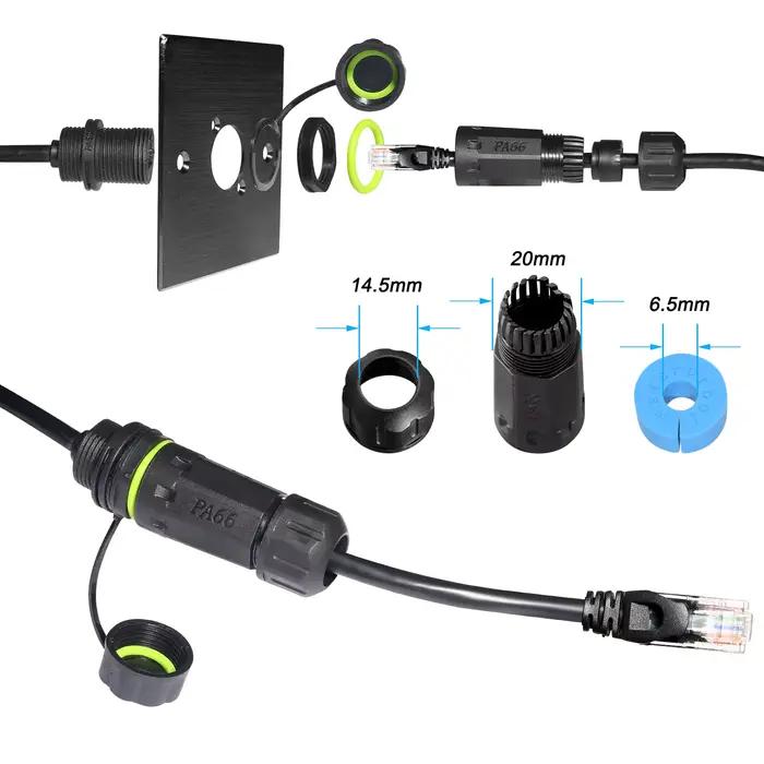 Connecteur étanche RJ45 8p8c mâle à 600