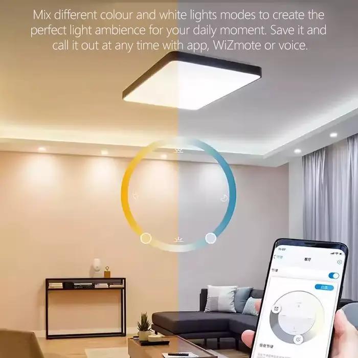 Philips WiZ 4.9W E27 P45 Wi-Fi et Bluetooth LED Mini ampoule boule intelligente 220-240V 16 millions de lumière polychrome givrée lampe à intensité variable