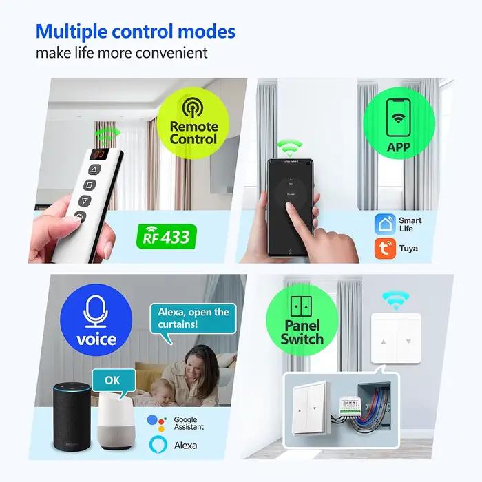Commutateur de rideau de volet roulant WiFi RF