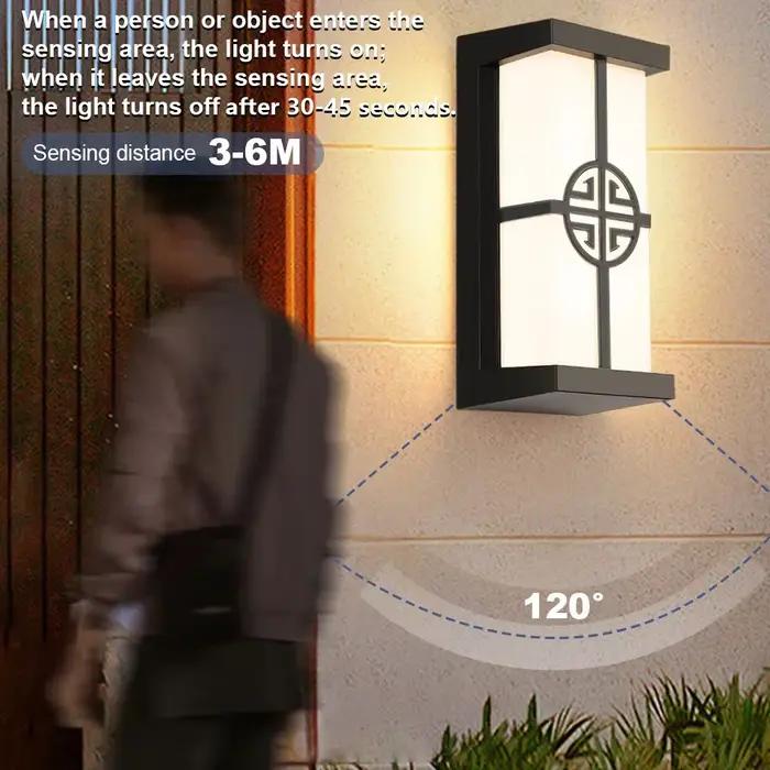 Capteur de mouvement mur LED lumière 16W intérieur et extérieur étanche IP66 porche applique maison