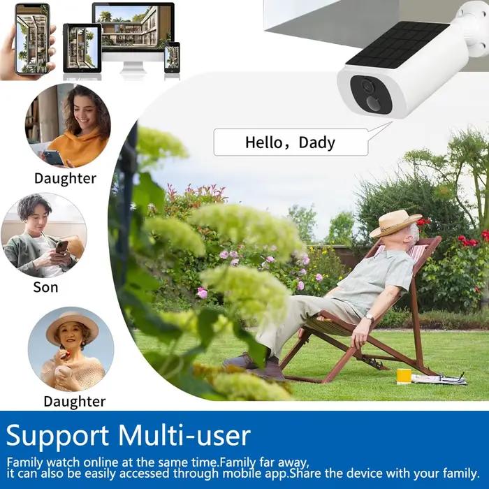 Caméra solaire sans fil 5MP Tuya Smartlife pour extérieur