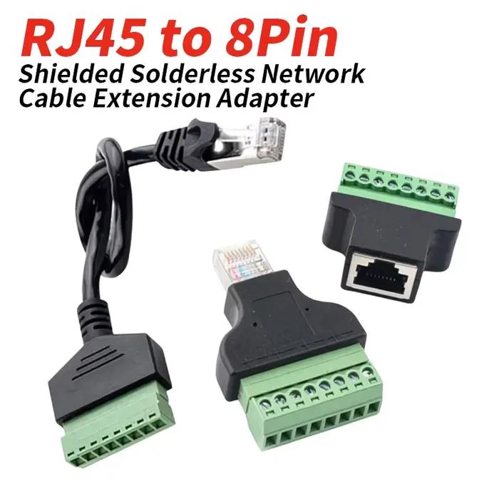 Câble d'extension RJ45 mâle vers borne 8 broches