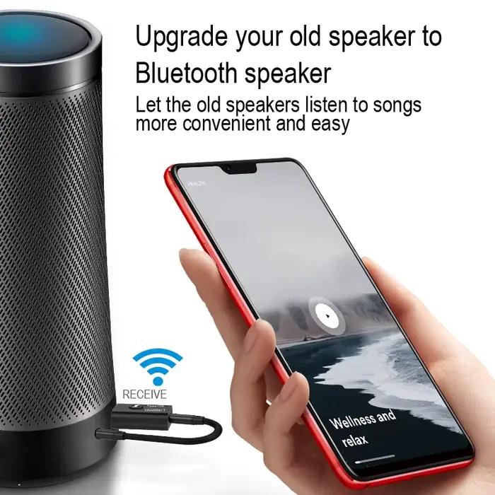 Nouvel Adaptateur Bluetooth 5.0 2 en 1 Transmetteur Récepteur Audio 3.5mm AUX Jack RCA USB Dongle Stéréo Sans Fil pour TV Kit Voiture PC Haut-Parleur Casque