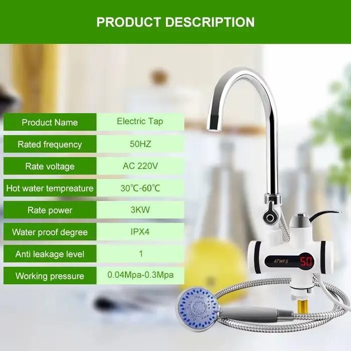 ATWelasticity-Chauffe-eau électrique instantané sans réservoir