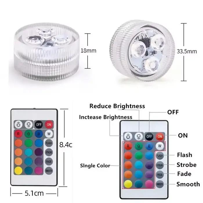Lampes sous-marines LED à piles