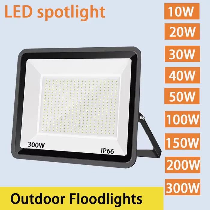 Projecteur LED projecteurs extérieurs étanche IP66 220V 10W 20W 30W 50W 100W 150W 200W 300W éclairage extérieur de panneau d'affichage d'usine