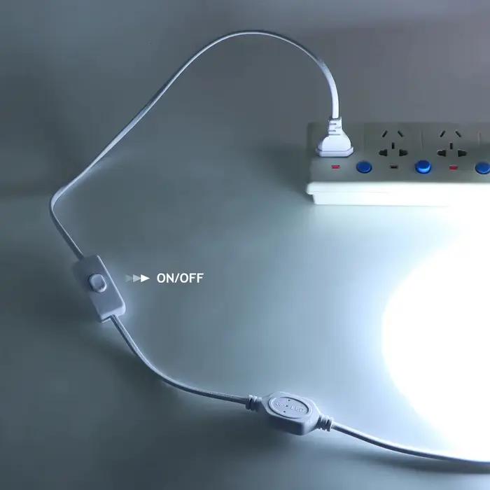 Prise de courant 220V AU EU avec interrupteur pour connecteur de bande LED COB