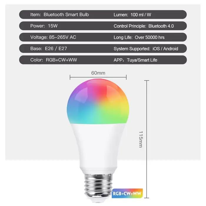 Ampoule LED intelligente Bluetooth Tuya
