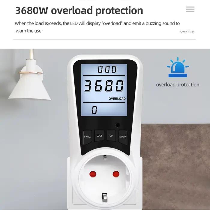 Wattmètre numérique 220V AC EU