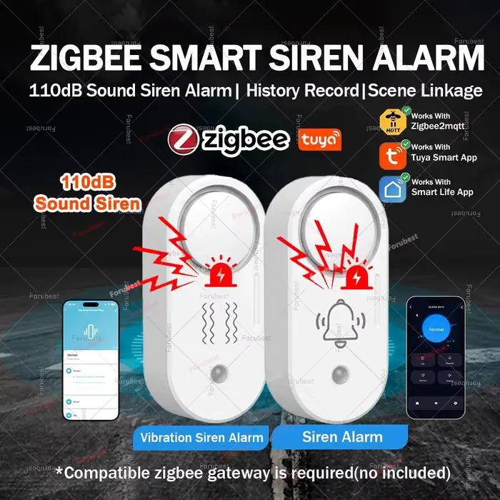 Sirène d'alarme intelligente Zigbee