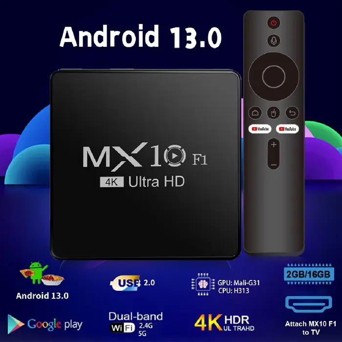 Smart TV Box Android 13 MX10 F1 Allwinner H313 Mali-G31 TV Box Support
