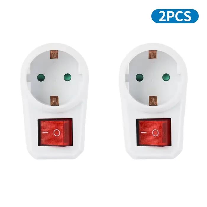 Adaptateur de prise électrique standard allemand 2/4 pièces