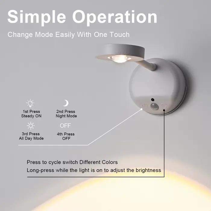 Lampe murale sans fil rechargeable