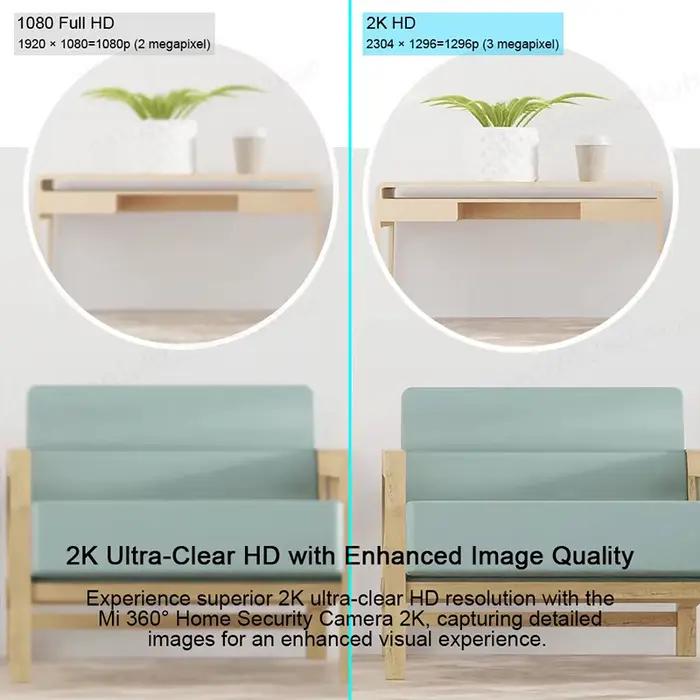 XIAOMI Caméra Wifi intelligente de sécurité domestique PTZ 2K