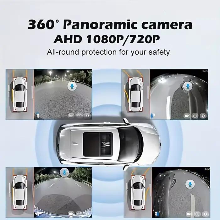 Système de caméra panoramique 360 degrés pour voiture avec vision nocturne HD - Avant