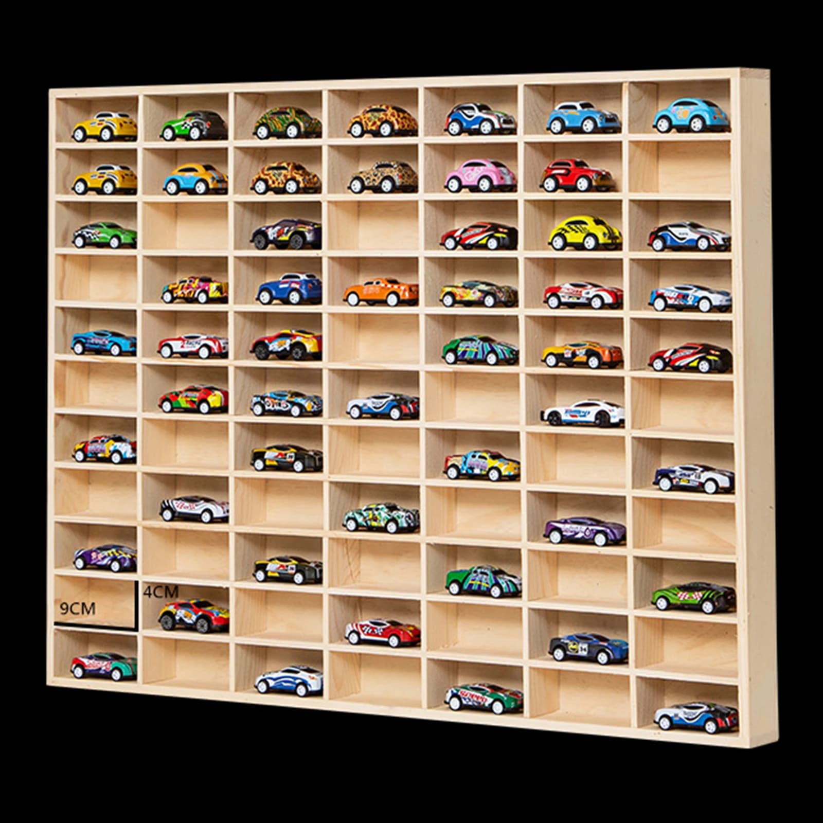 Présentoir de voiture jouet en bois, organisateur mural multifonctionnel en bois, support de rangeme