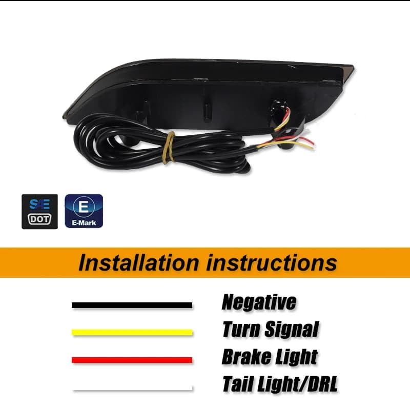 2 pièces pour Subaru Impreza WRX ou WRX STi XV Crosstrek LED feux réflecteurs de pare-chocs, feux an