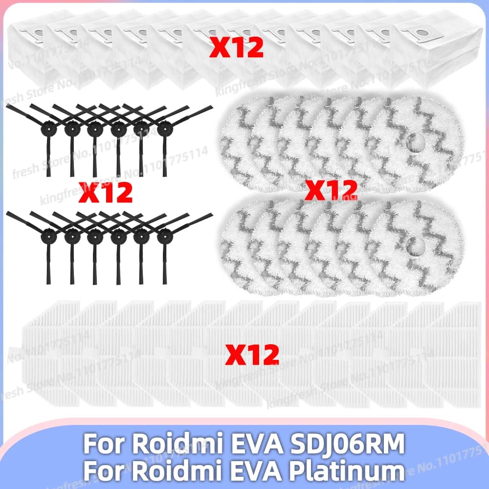 Compatible avec ( Roidmi Eva SDJ06RM / EVA Platinum ) Pièces pour Aspirateur Filtre HEPA Brosse Laté