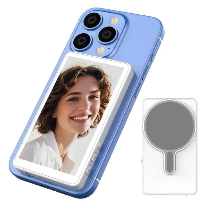 Écran de moniteur de Selfie pour téléphone Vlog, caméra arrière Portable avec connexion magnétique e