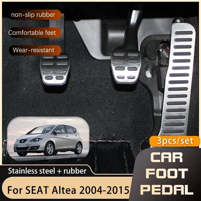 Pédales de voiture en acier inoxydable, pour SEAT Altea 5P 2004 2005 2006 2007 2 008 2009 2010 2011 