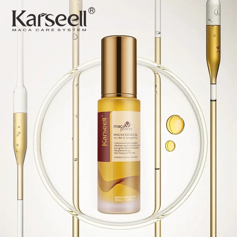 Karseell 1/2 pièces ensemble d'huile d'argan marocaine pour la guérison des cheveux pressé à froid h