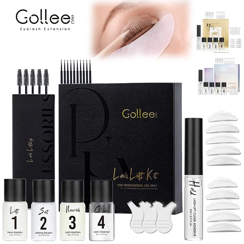 Gollee Kit de permanente de levage de cils durable 4-6 semaines ensemble de levage de cils pour reco