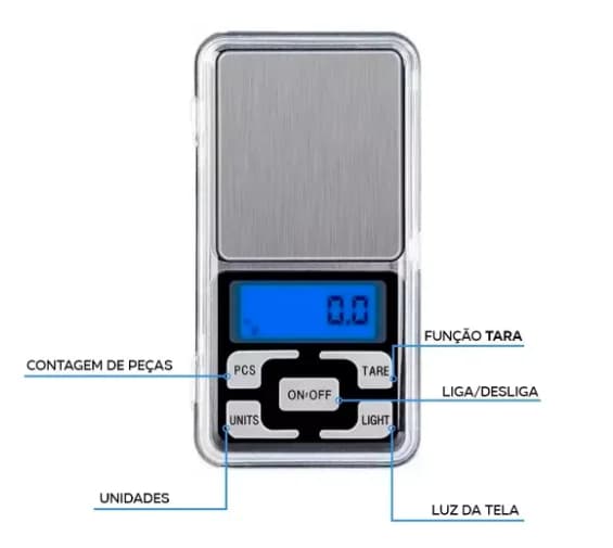 Mini balance portable de haute précision 0,1g A 500g numérique