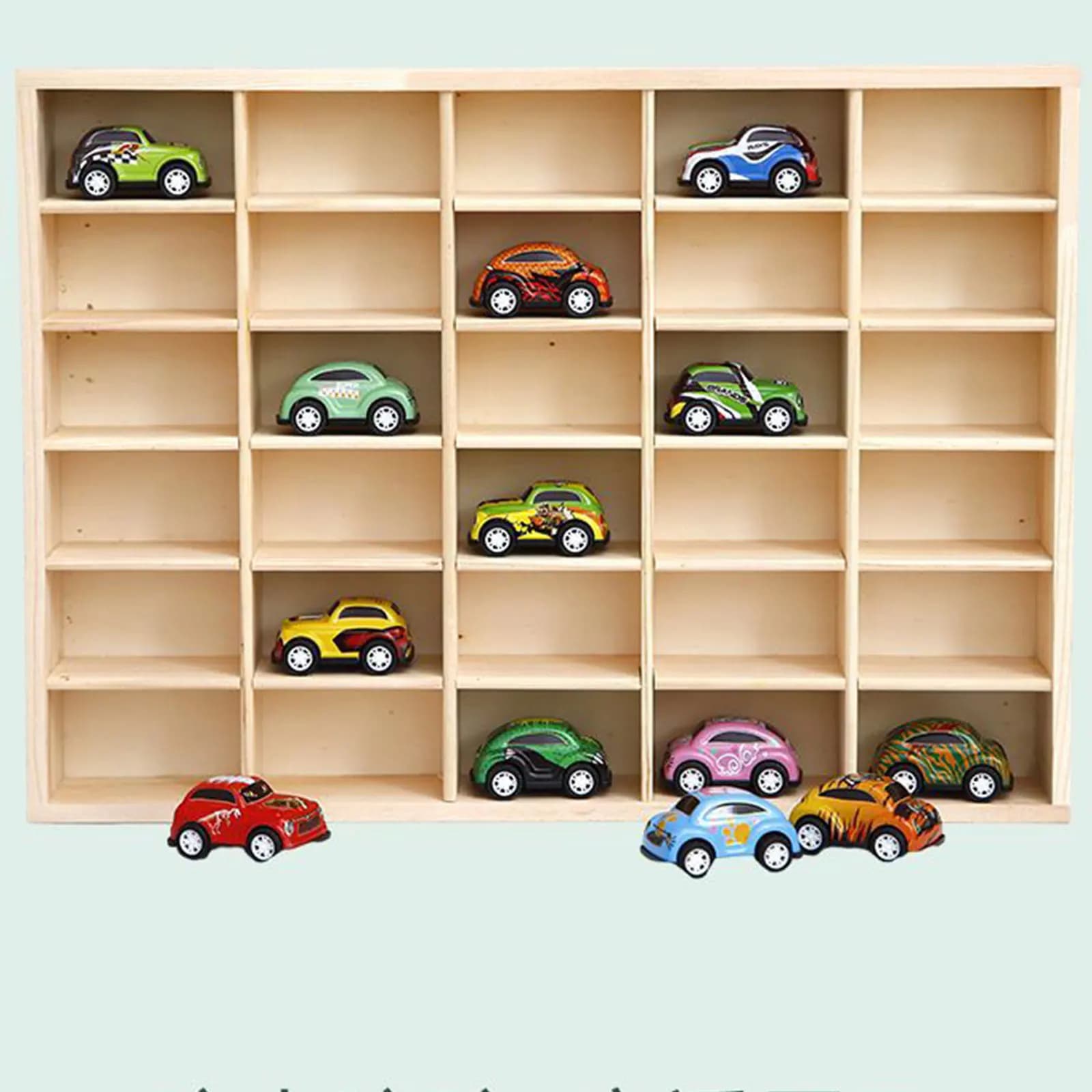 Présentoir de voiture jouet en bois, organisateur mural multifonctionnel en bois, support de rangeme