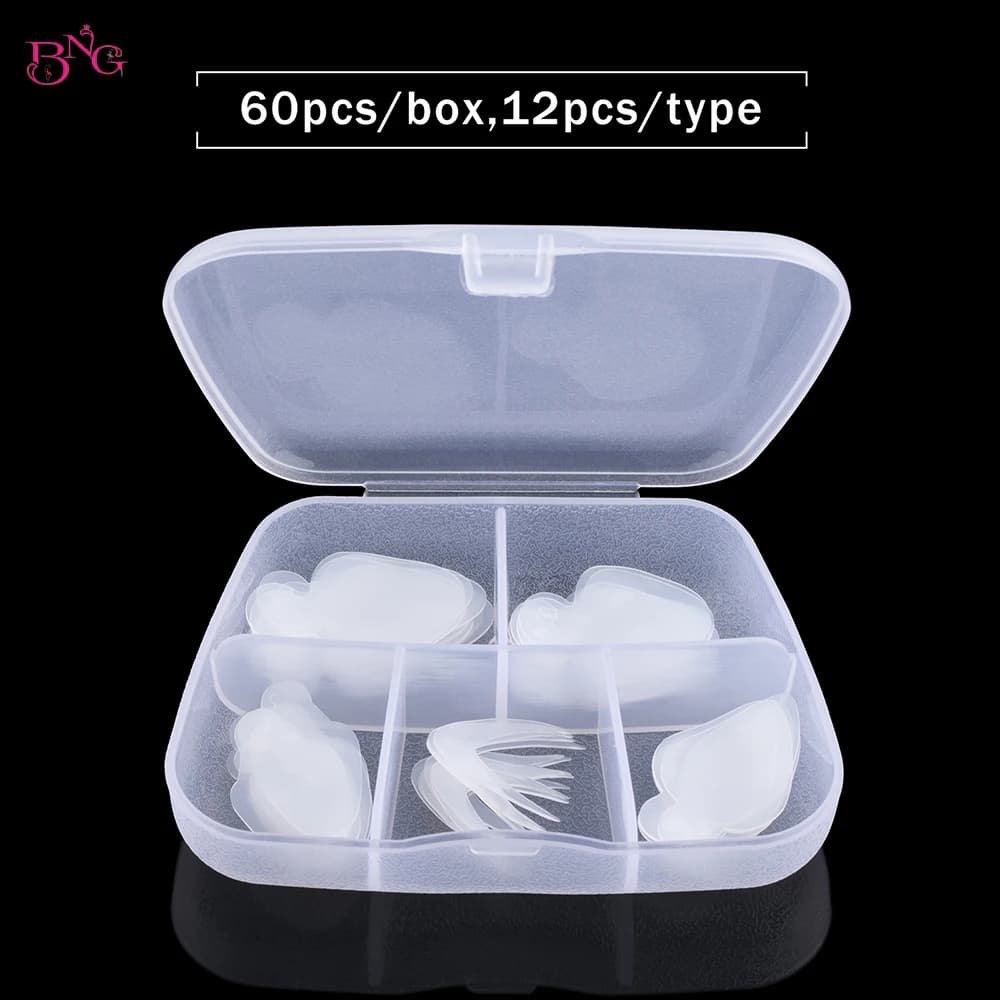 Coussinets en Silicone souple réutilisables, pochoir français, autocollant pour Gel pour ongles Poly