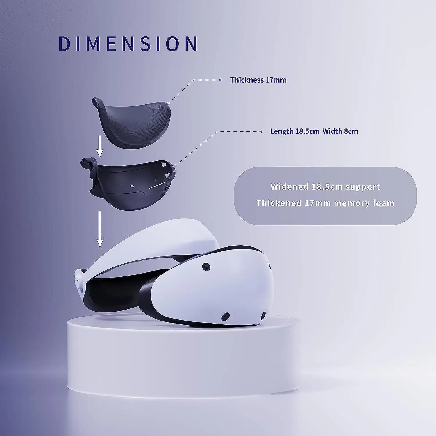 APEXINNO Coussin en mousse pour bandeau confortable pour casque PSVR2 et PS5 VR Améliorez votre Play