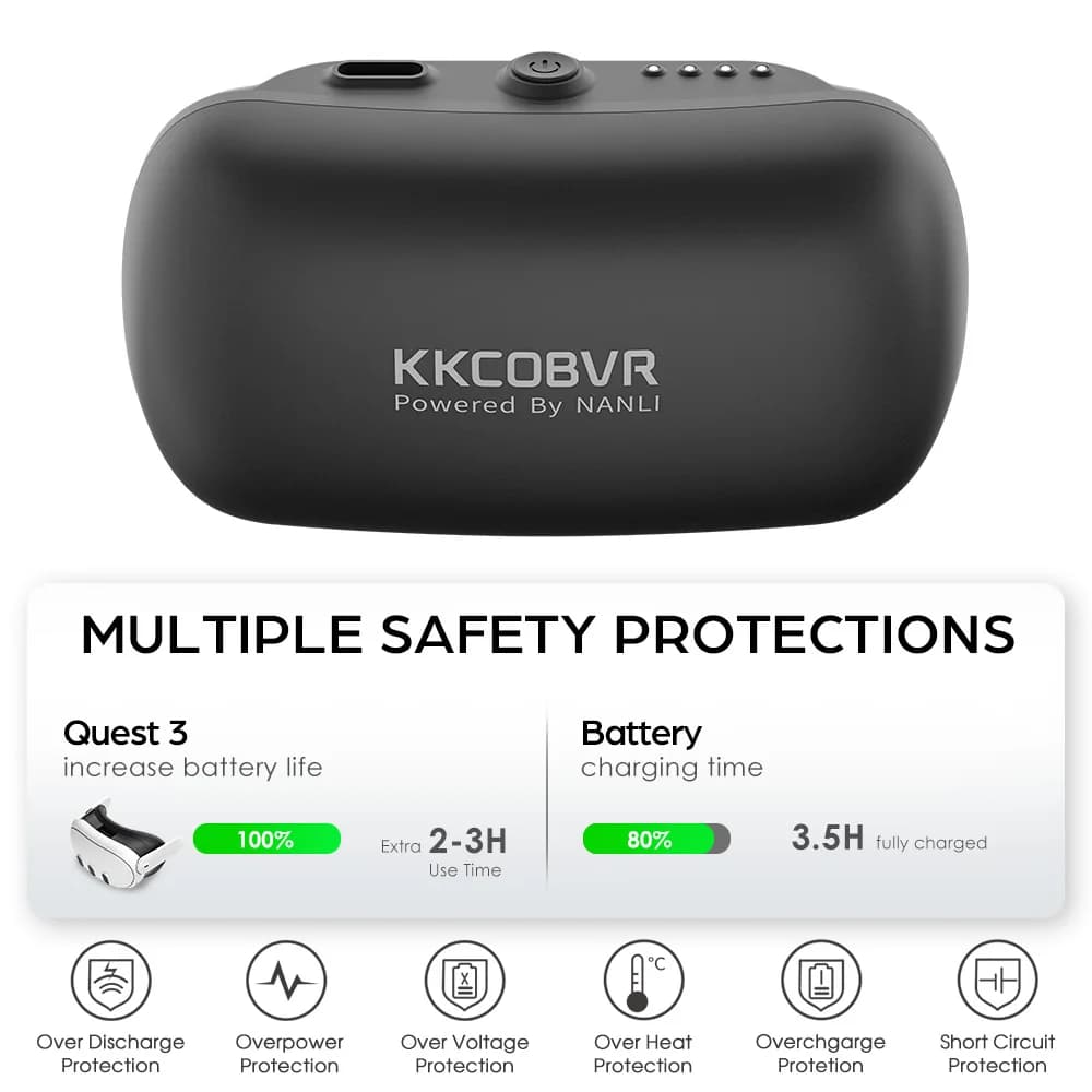KKCOBVR P2 édition de mise à niveau de puissance de batterie noire, peut être utilisée pour KKCOBVR 