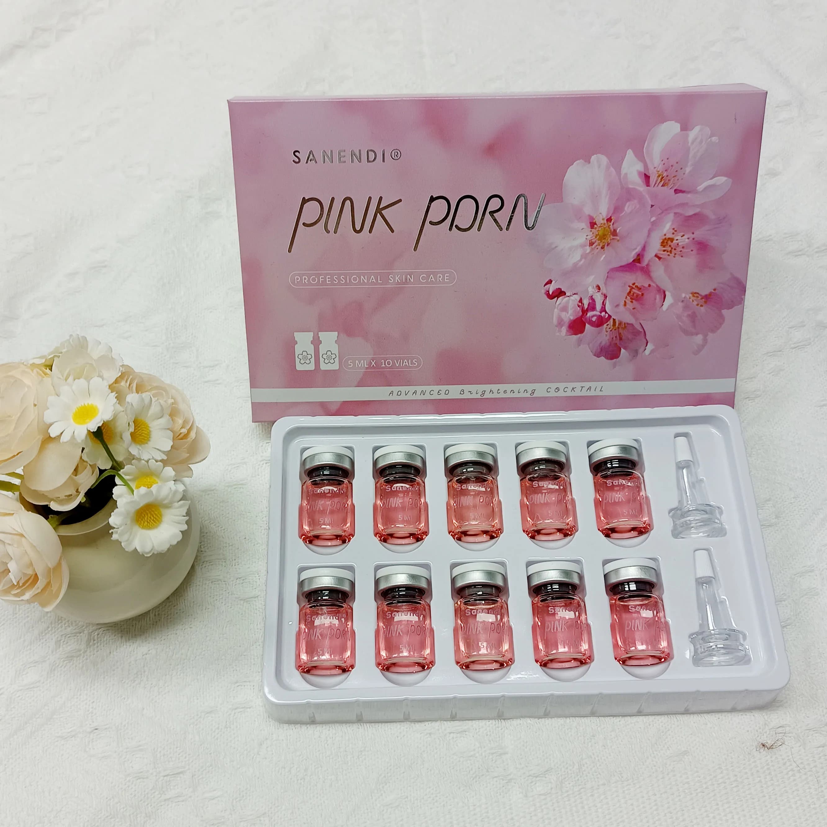 Sérum PDRN rose Sanendi, cocktail pour le soin du visage, essence liquide, solution hydratante et li