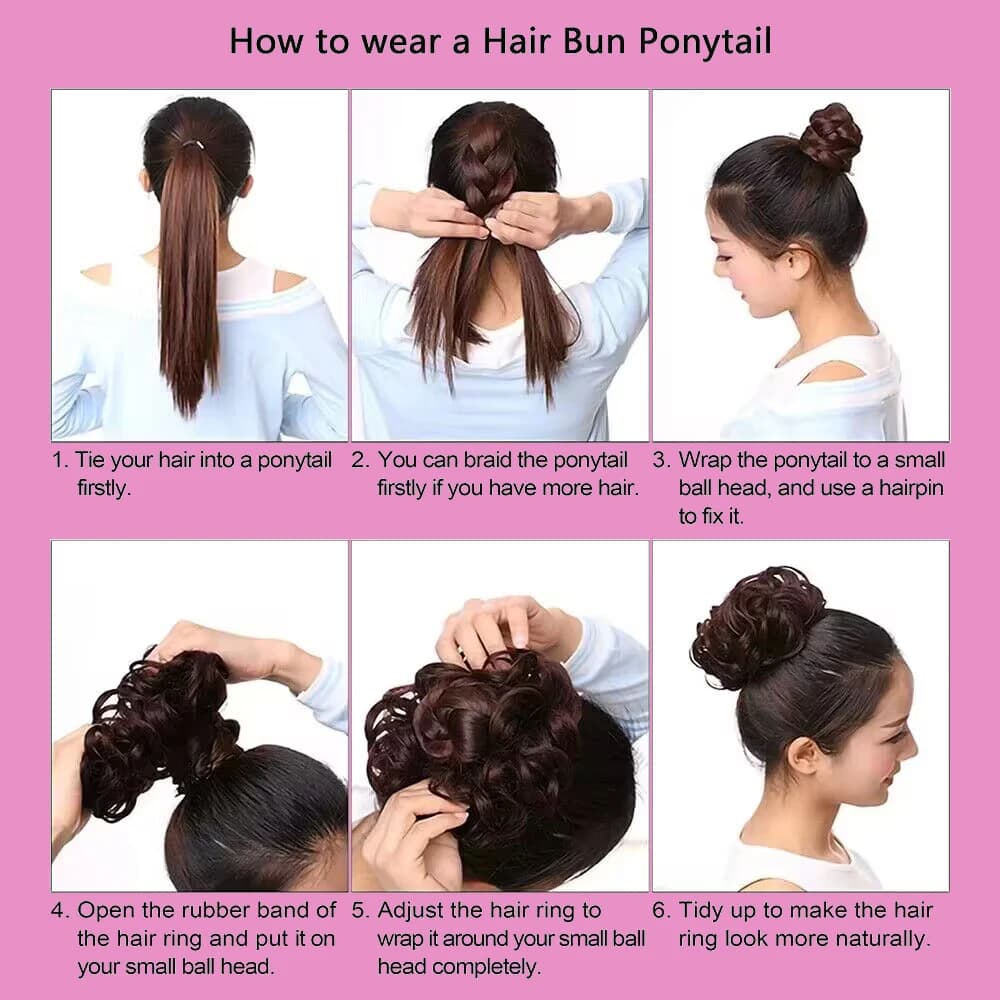 100% cheveux humains chignon vrais cheveux chignon Extensions cheveux naturels brun cheveux désordre