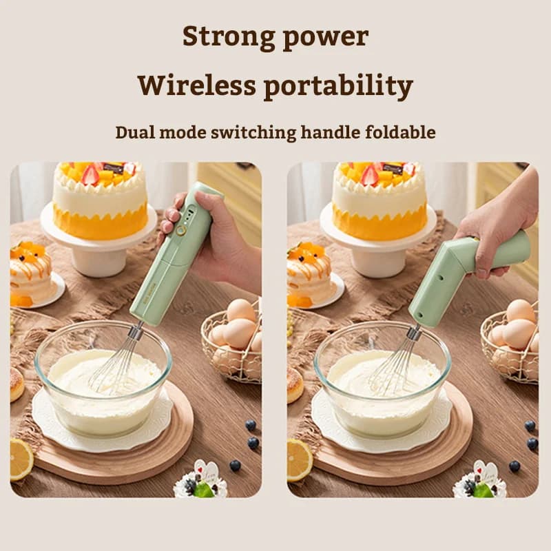 Mélangeur électrique Portable pliable, fouet automatique, batteur à œufs, beurre, crème, fouet Verti