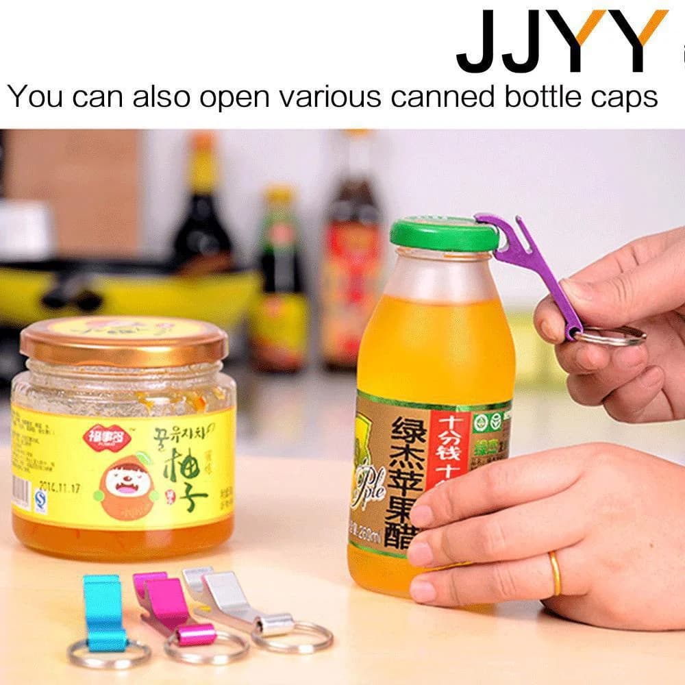 JJYY 5 pièces ouvre-bouteille de bière multifonctionnel Portable en alliage d'aluminium Mini clé pen