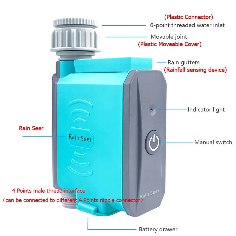 Soudeur de pluie Tuya Bluetooth, minuterie d'arrosage pour jardin et maison, minuterie d'eau WiFi, t