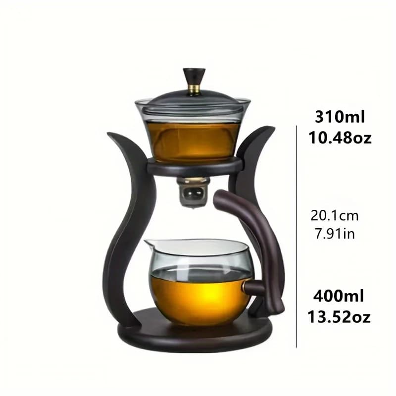 Paresseux Kung Fu service à thé en verre semi-automatique goutte à goutte avec infuseur ensemble de 