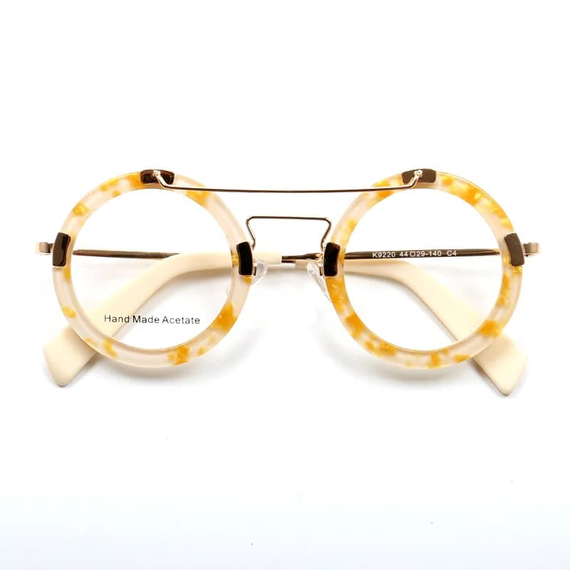 Rétro femmes lunettes rondes cadre hommes lunettes optiques montures surdimensionné lunettes de Pres