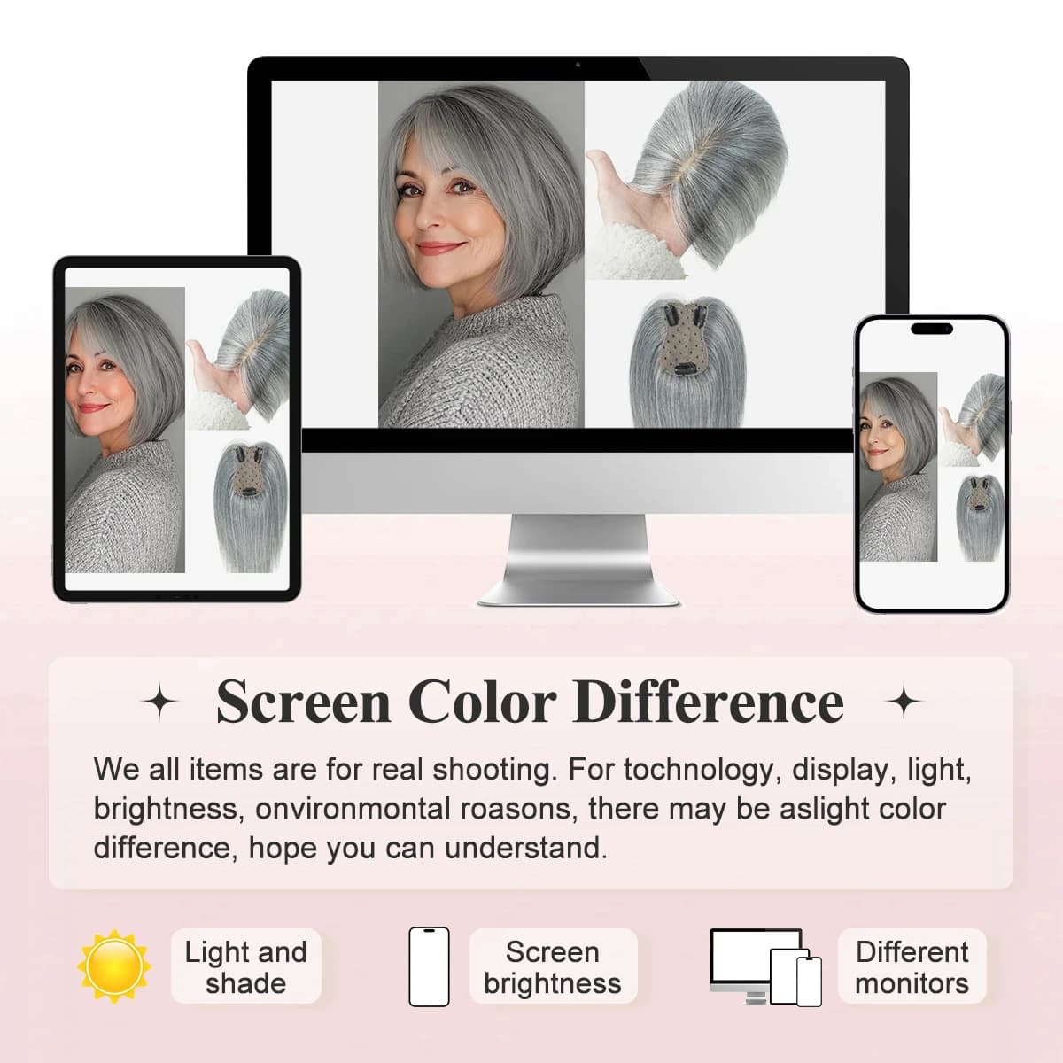 Toppers de vrais cheveux humains pour femmes Quotidien 360 °   Pièces de cheveux 3D avec mise à nive