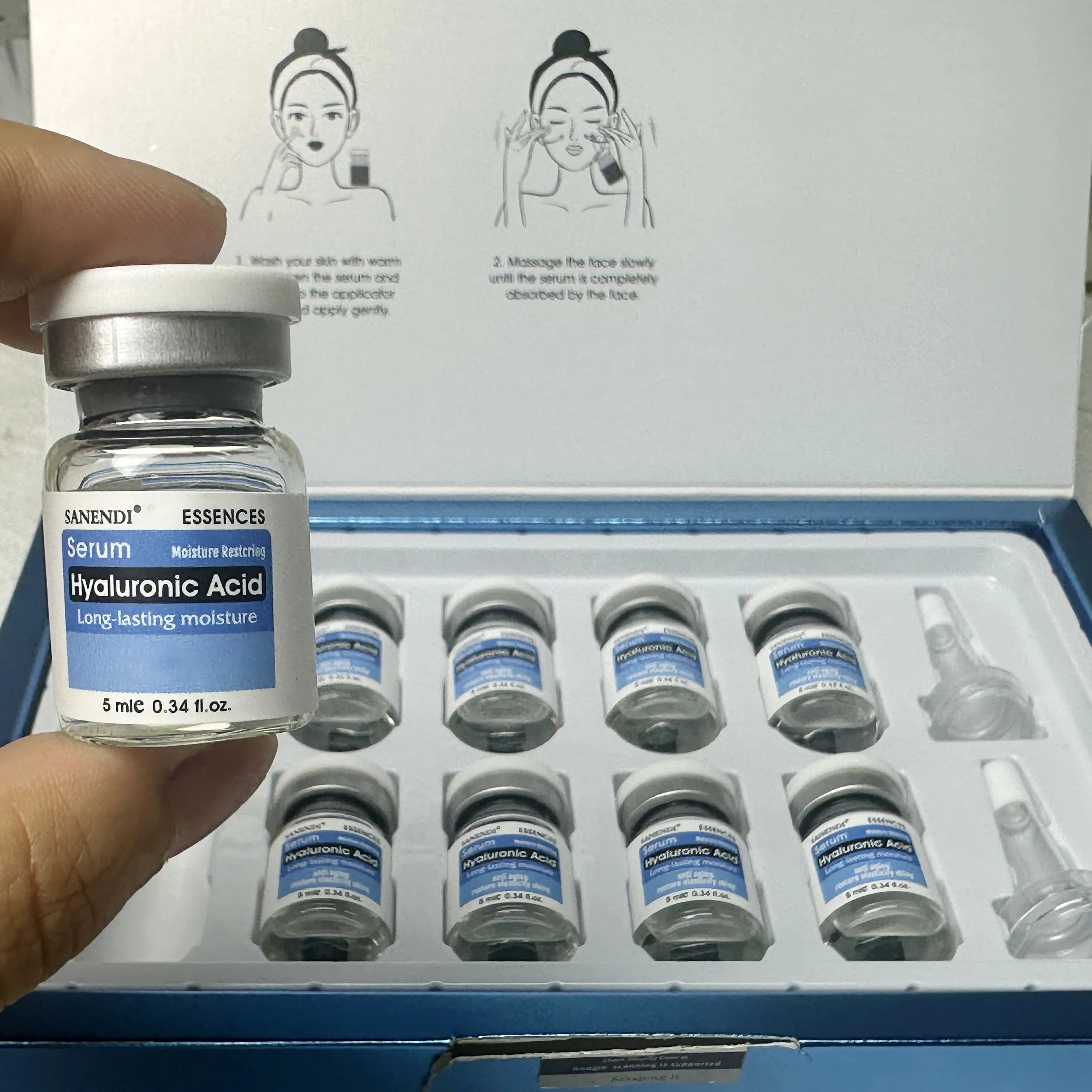 Sérum à l'acide hyaluronique SANENDI, six peptides, essence de vitamine C, solution liquide coréenne