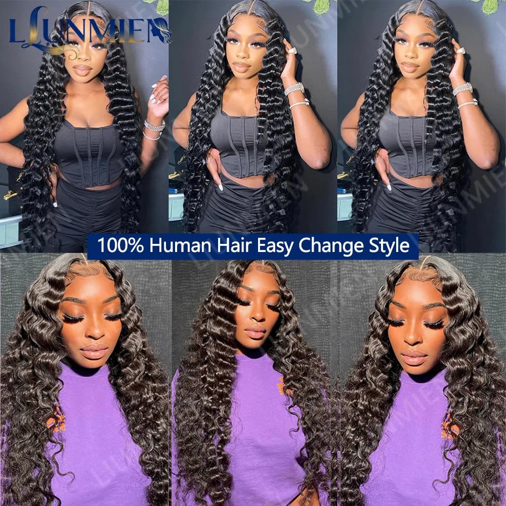 12A Tissage Cheveux Humains,Deep Wave Bundles Human Hair Extensions Cheveux,Meche Cheveux à Tresser,