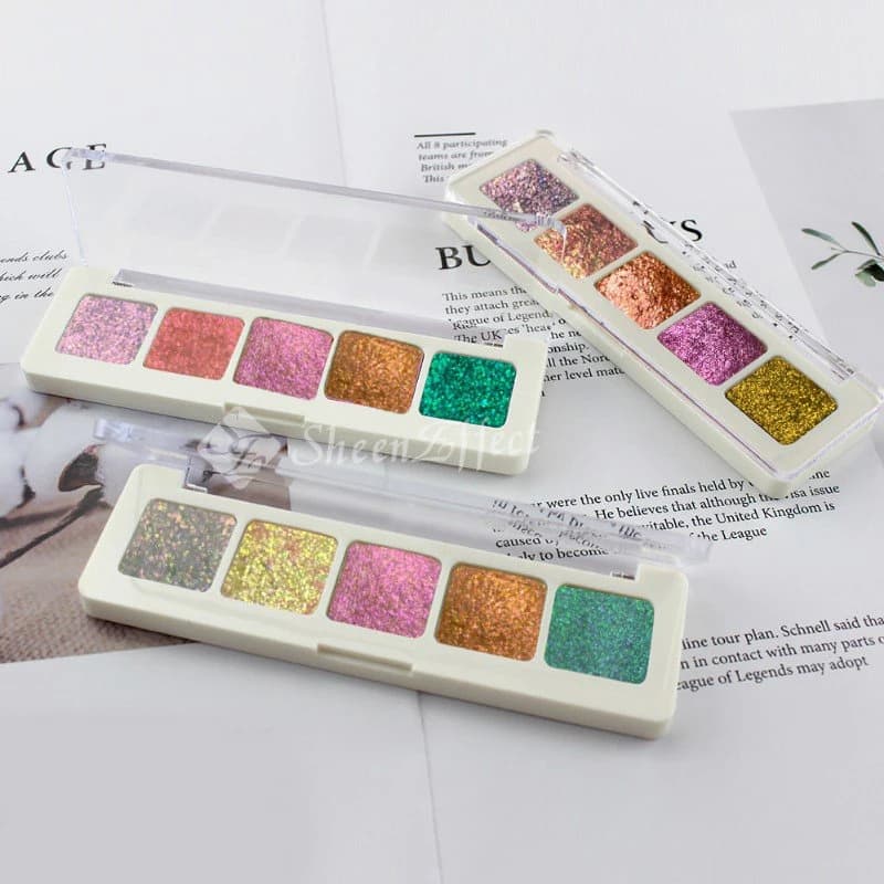 Sheeneffect-Palette de fards à barrage caméléon multichromes, cosmétique, 5 couleurs