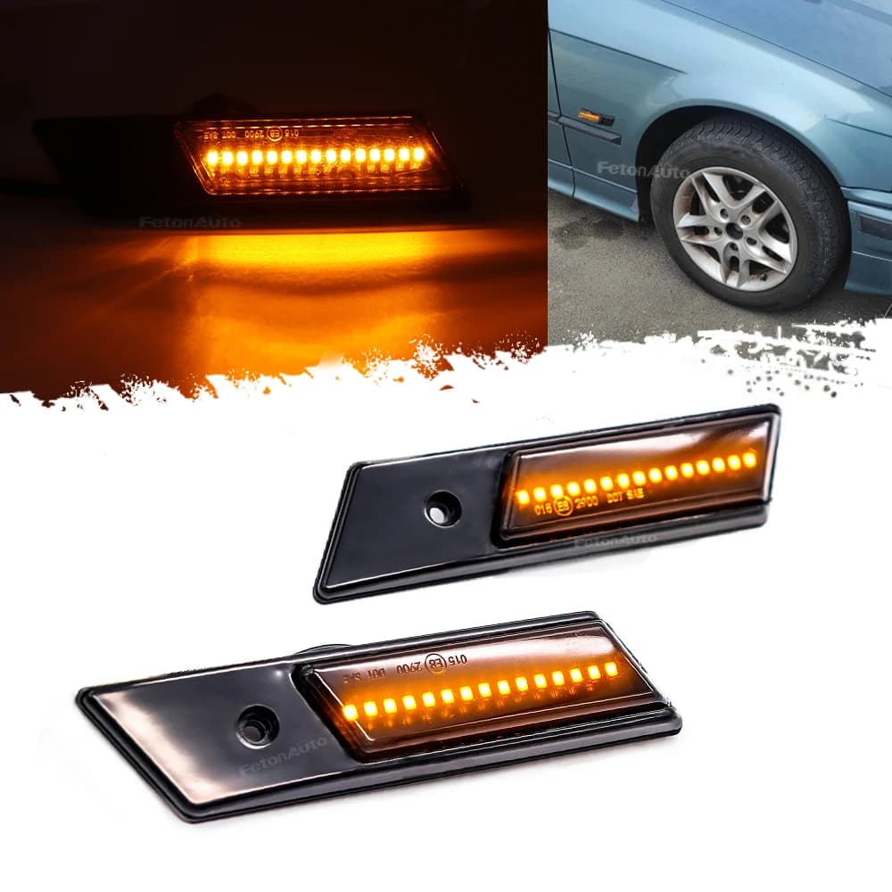 2 pièces adaptées à la BMW E32 E34 E36 1990-1996 M3 M5 3 5 7 séries feux de position latéraux de voi