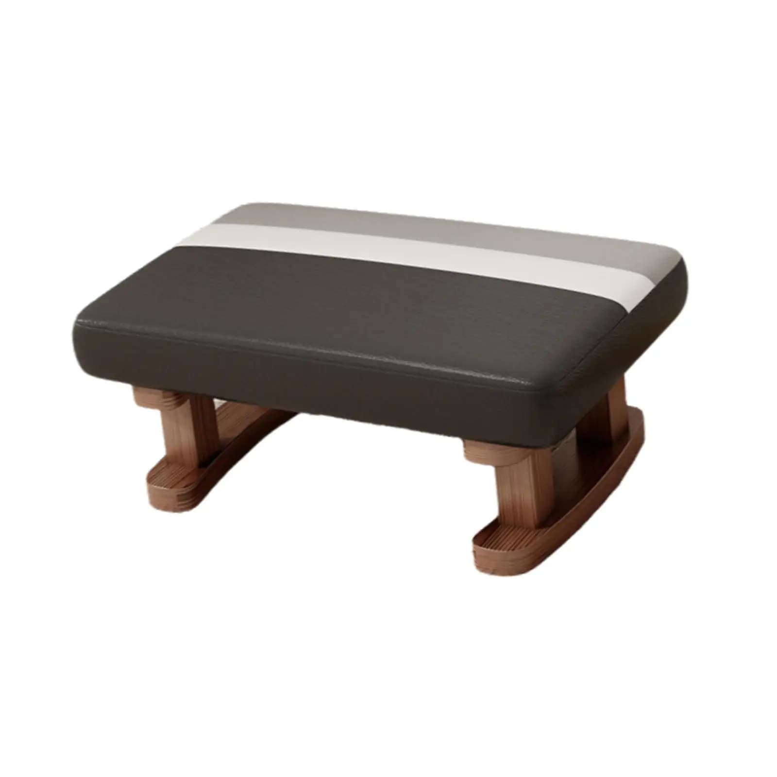 Petit tabouret rectangulaire rembourré, banc en bois massif, pouf bas pour salon, chambre à coucher,