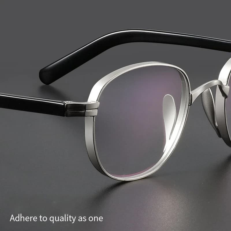YIMARUILI mode tendance acétate titane lunettes rétro rond à large bord conception optique Prescript
