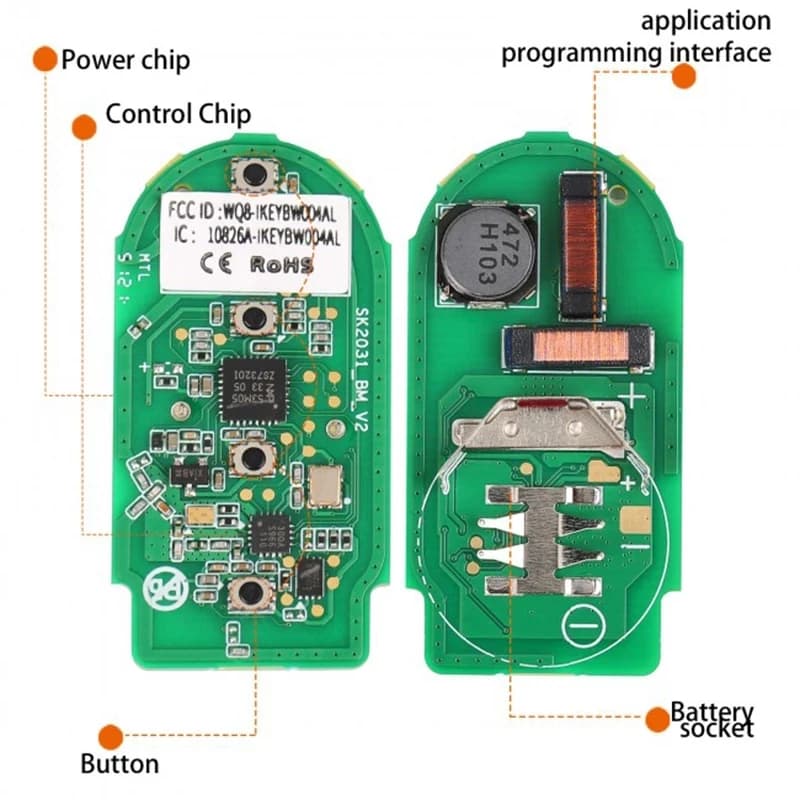 AUnicknSmart Key, BW004AL IEllYBW004AL pour BMWWWork avec MaxiIM KM100, programmeur de clé, compatib