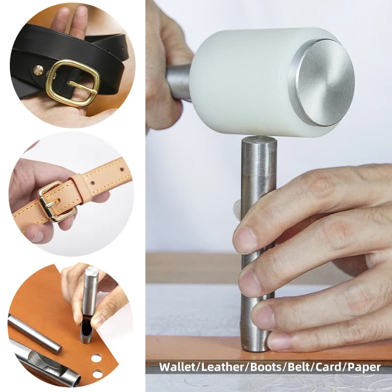 WUTA-Ensemble de poinçons creux en acier pour travaux manuels, outil de poinçonnage pour trous ronds