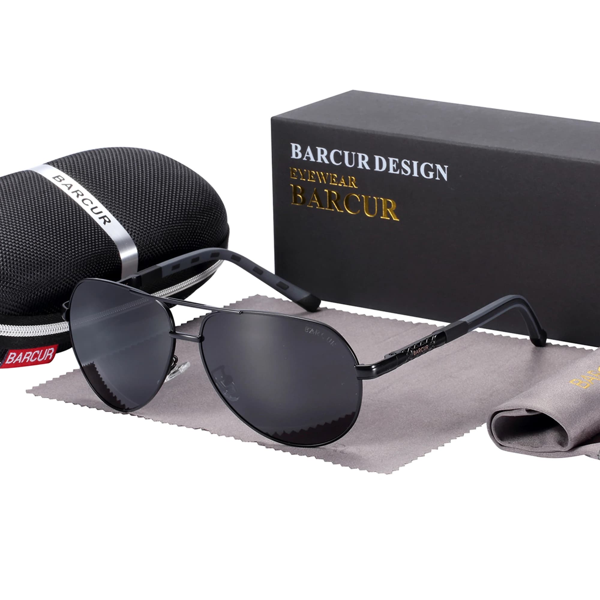 BARCUR – lunettes De soleil polarisées pour hommes et femmes, Protection UV400, pour la conduite