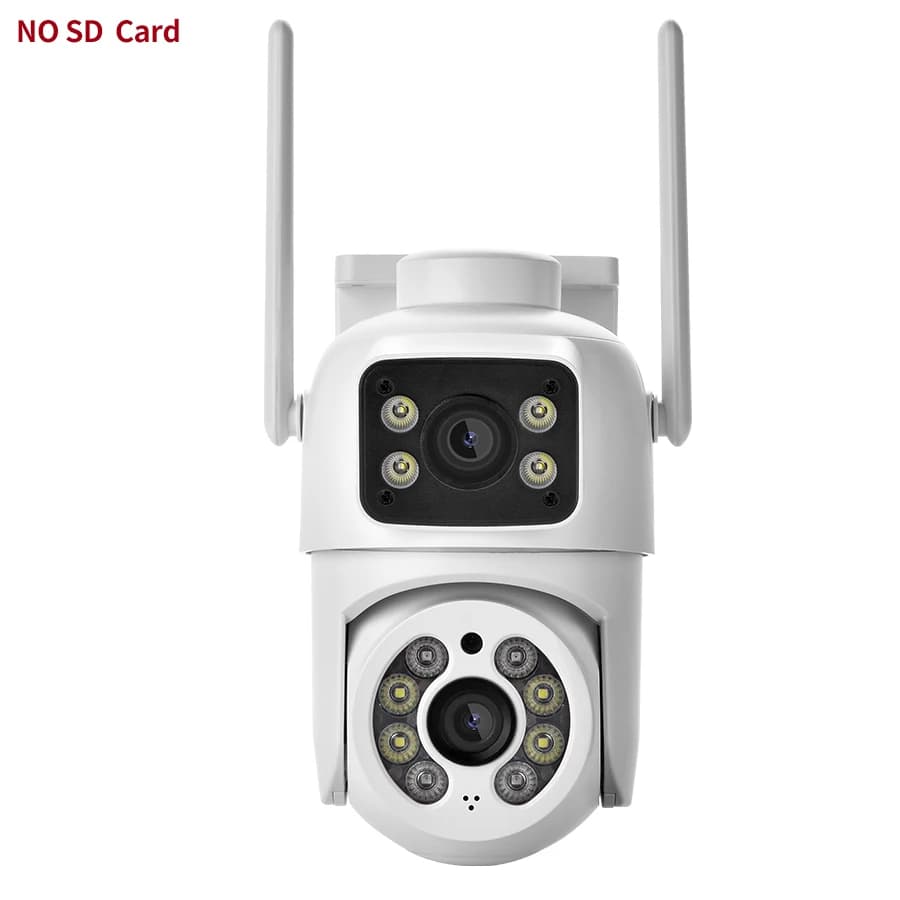 Caméra de Surveillance extérieure étanche 4MP, double objectif, double écran, suivi automatique, vid